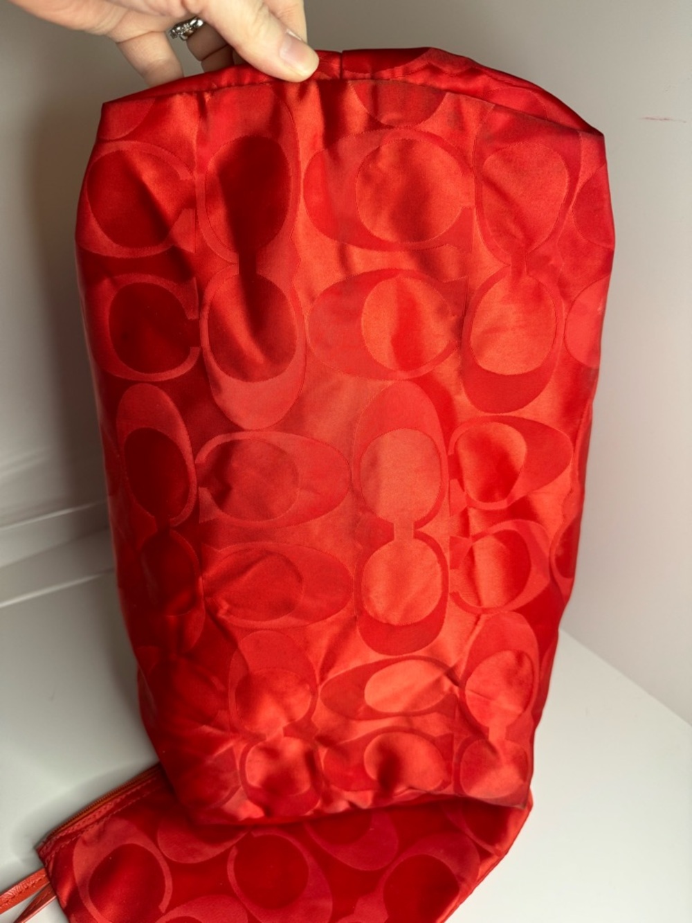 #279 Coach Nylon Getaway Weekender Signature Tote w/ Snap-In Pouch - Picture 11 of 15